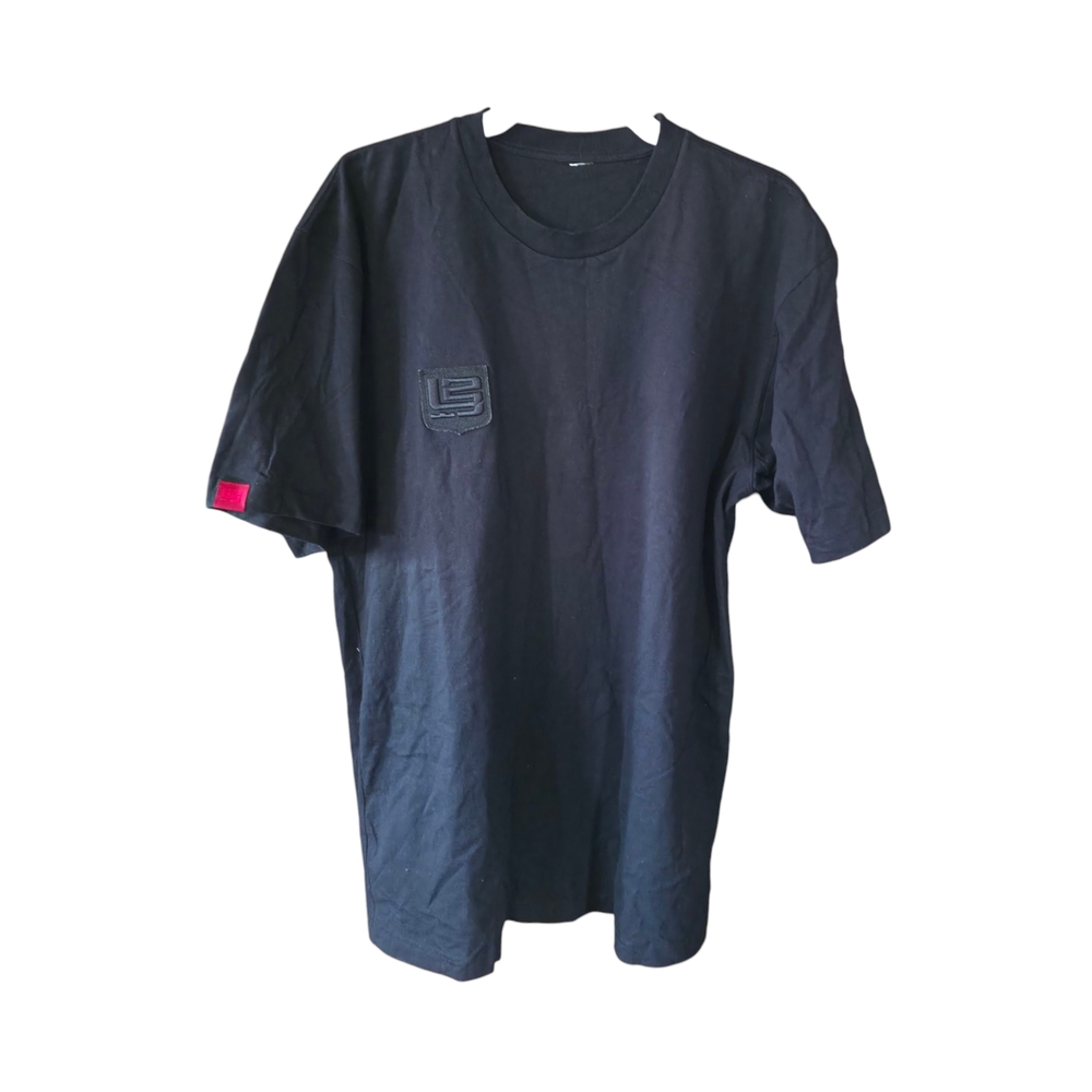 Classic Black Tee with Red Detail